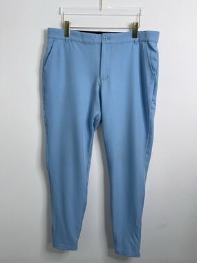 Pins & Aces Jogger Pants Men's Sz 34 Blue Golf Preppy Performance- wear EUC